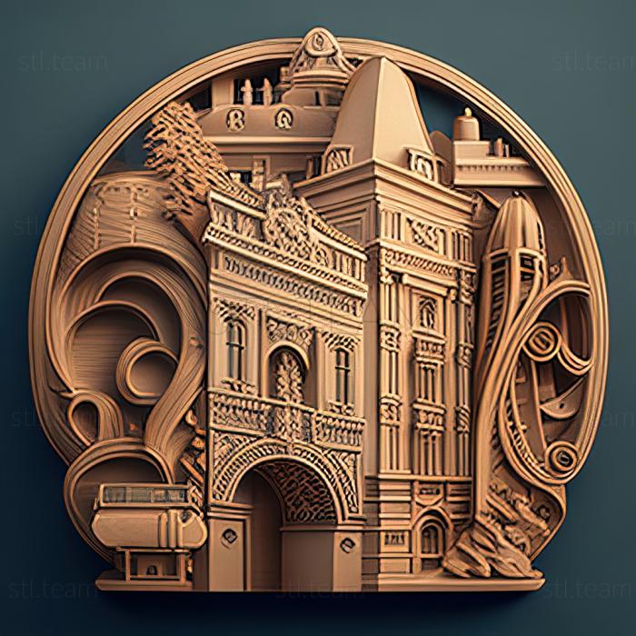 3D модель Париж, Франция (STL)